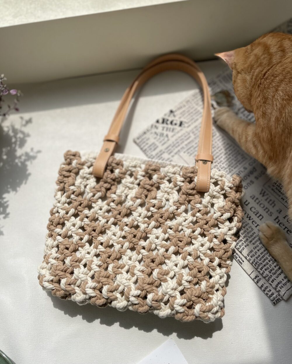 ⟡ 手提/肩背編織格紋包 ⟡