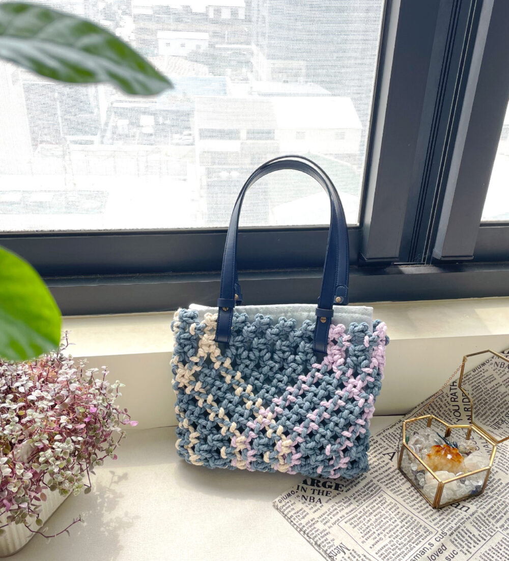 IMG_9196 ⟡ { 手提/肩背編織格紋包 }