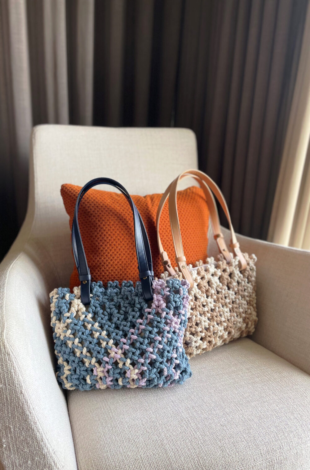 ⟡ 手提/肩背編織格紋包 ⟡